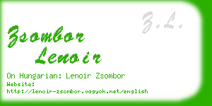 zsombor lenoir business card